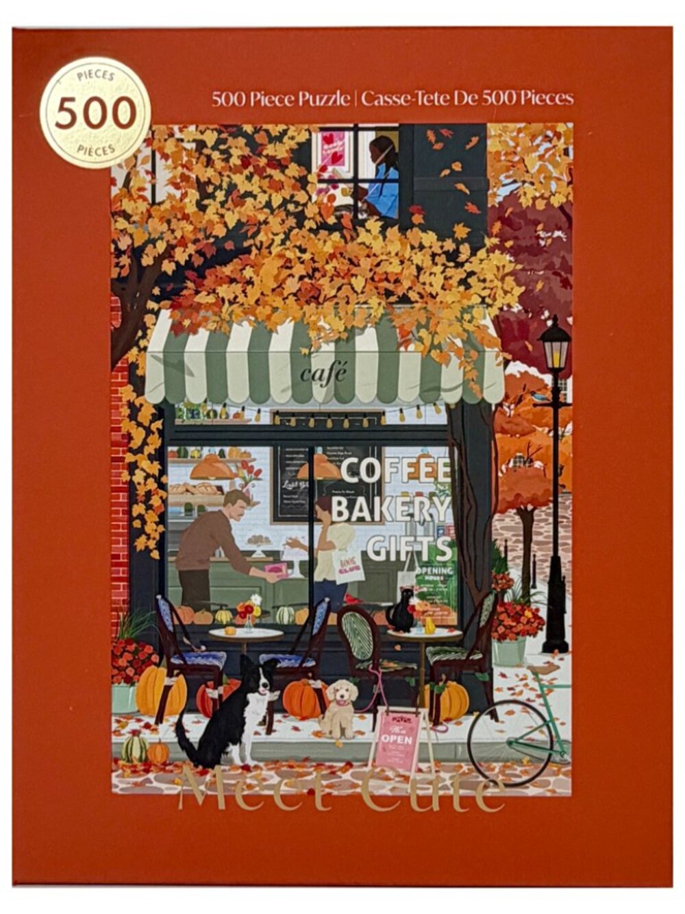 NEW Hobbry Meet-Cute 500 Pc Puzzle Rachel Joanis Indigo Exclusive Cozy Fall Café